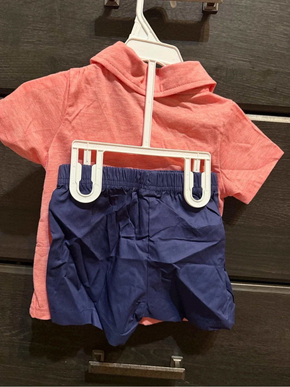 SHEIN Coral Pink Short Sleeve Polo with Pocket